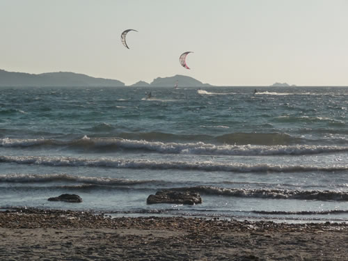 kite surfing at the Almanare beach
