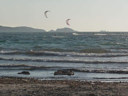 kite surfing at the Almanare beach